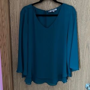 Teal/emerald green blouse